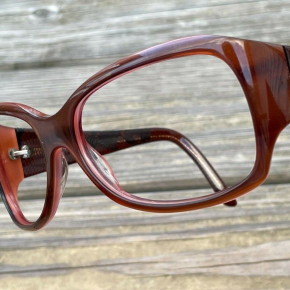 Norma Kamali Women Eyeglasses/Sunglasses Frame Brown Shimmer Handmade in China - Picture 1 of 12
